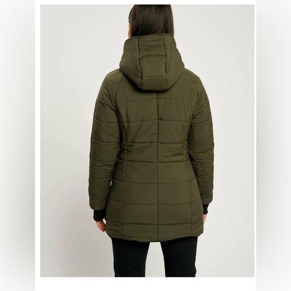 Norden reversible hooded parka jacket- black & army green size S - Picture 2 of 14